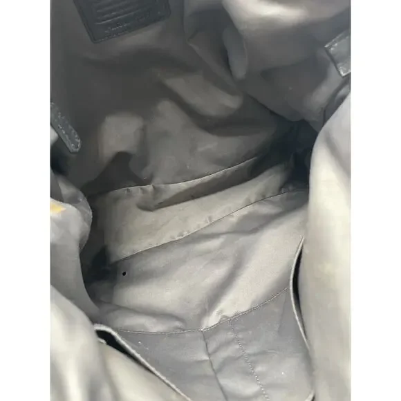 Vintage Coach Daisy Emma F23973 Black Leather‎ Shoulder Bag Tote 16"x12" - Picture 15 of 16